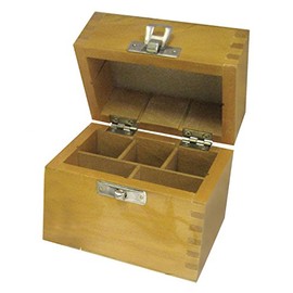 Wood Box Storing Safely Gold Test Kit Holds 3 Testing Acid Bottles 2 Stones Kits BY Best Jewelry Supply