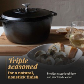 Lodge Cast Iron Blacklock 5 qt. Dutch Oven, Triple Seasoned - 5.5 qt