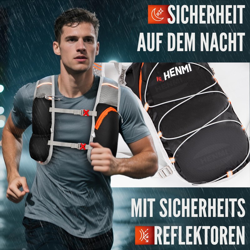 HENMI Hydration Backpack Water Bladder Backpack with 2L Water Bladder