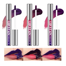 Domality Detachable Lip Liner Set, 3 Colors Peel Off Lip Liner Stain, Longwear and Pigmented Tattoo Lip Liner Lip Stain with Matte Finish