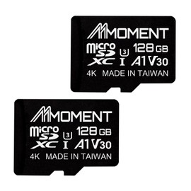【2-Piece Set】MMOMENT 128 GB MicroSDXC Card U3 / A1 / V30 / with SD Adapter (Max Read Speed 100 MB/s)