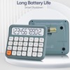 Standard Function Desktop Calculator,Powered by Batteries(Included),12 Digit Large LCD Display,Big