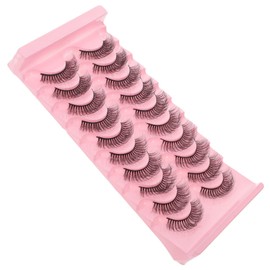 BIUDECO Artificial Hair False Eyelashes 10 Pairs Wispy Lashes Comfortable and Durable