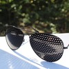 NATURALIGHT Rasterbrille/Lochbrille für Augentraining - Modell Basalto – Bifokales Raster