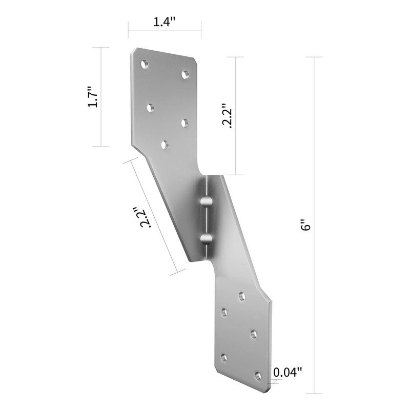 ANCLLO Strong-Tie Galvanized Steel Heavy Duty Hurricane Tie, Hurricane Straps
