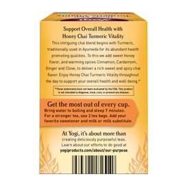 Yogi Tea, Honey Chai Turmeric Vitality, 16 ct