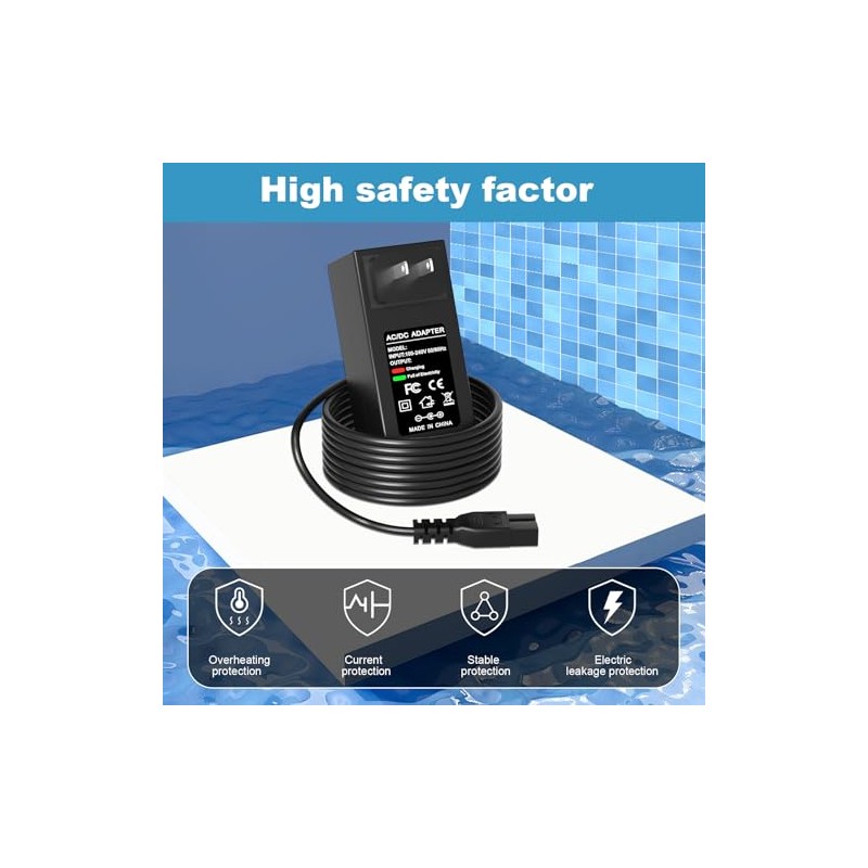 25.2V Charger for Wybot C1 Robotic Pool Vacuum Cleaner