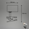 BRILONER - Desk Lamp with Cable Switch, Swivelling, Plug, Reading