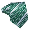 Barry.Wang Men's Christmas Tie Set Pocket Square Cufflinks 4 Pieces