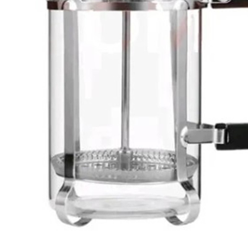 Glass Press Pot 600ml Transparent Stainless Steel Filter Heat Resistant