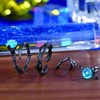 qanyue Rose Rings for Women, Thorn Blue Cubic Zirconia Flower