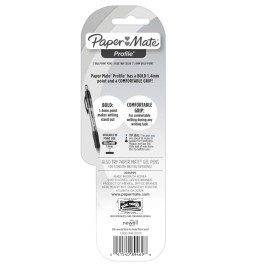 ‎Paper Mate pack 4-Paper Mate Profile Retractable Ballpoint Pens, Bold (1.4mm) Blue, 4 Count