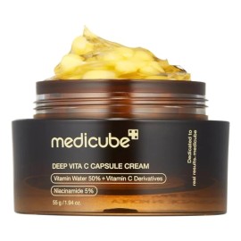 Medicube Vita C Deep Crema Hidratante Facial, Revitaliza y Aclara, 55 g