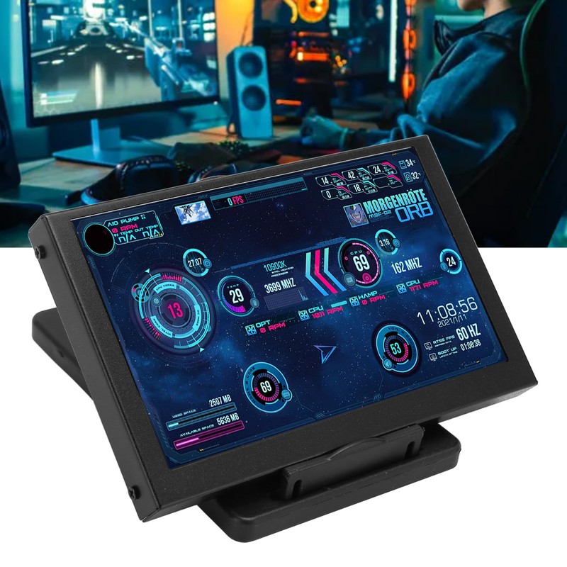 5 Inch Computer Temp Monitor HD Multimedia Interface PC Temperature