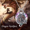 ONEFINITY Dragon Necklace 925 Sterling Silver Purple Light Crystal Pendant