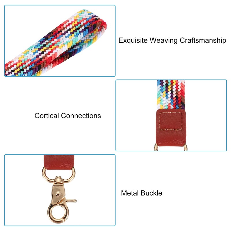 PATIKIL 7.6" Keychain Wristlet, Key Chain Wristlet Bracelet Braided Lanyard