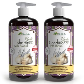 Champú y Acondicionador para El Cabello de Ajo Con Bloqueador Anti Dht - Tratamiento Natural para El Cabello Con Ajo para El Crecimiento Del Cabello, 
