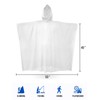 SaphiRose Disposable Rain Ponchos Emergency Clear Poncho (4 pack, Clear)