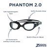 Zoggs Phantom 2.0 Black Grey Clear