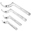 QWORK Spanner Wrench 4-Piece Set, High-Carbon Steel Adjustable Round &