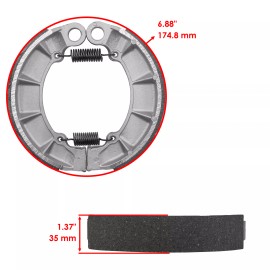 Caltric Front Brake Pads Rear Brake Shoes for Honda NV750C NV750C2 Shadow 750 97-01