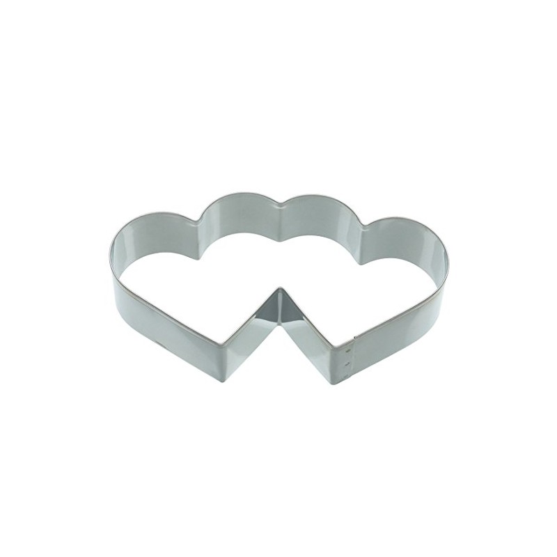 Kitchen Craft KC3514 Metal Cookie Cutter-Large 11.5cm Double Heart Design,