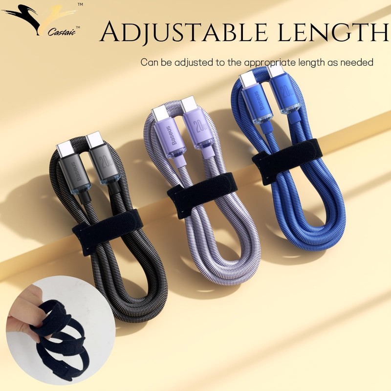 Castaic 100 Pcs Reusable Fastening Cable Ties,Multipurpose, Adjustable Cable Management