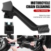 Unbranded Motorcycle Chain Cleaner Bicycle Chain Cleaning Brush Dual Heads