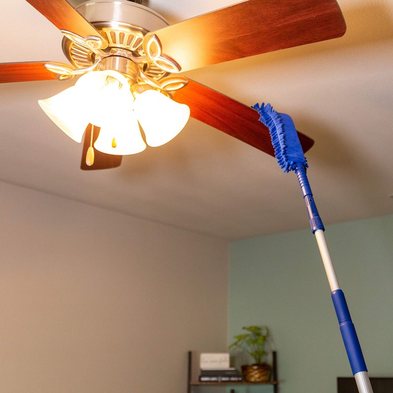 Blue Extension Rod Ceiling Duster with 18-20 feet Reach 3-Stage