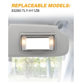 FZPJJNB Car Sun Visor Fits for Honda CRV 2017 2018 2019 2020 2021 2022 Replace 83280-TLY-H11ZB Car Sun Visor Replacement with Vanity Light/with Makeup Mirror