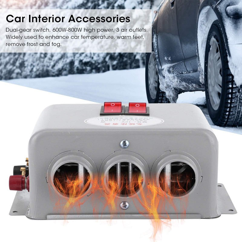 Portable Heater for Car 3 Hole 600W-800W Fast Heating Winter