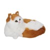 Simulation Furry Cat Figurine Home Cute Funny Synthetic Fur Cat