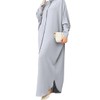IDOPIP Muslim Dresses for Women Long Sleeve Islamic Ramadan Abaya