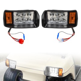 Orle Oko OEM 101988001 101988002 for Club Car DS LED Headlight Kit 12V Factory Style LED Golf Cart Headlights for Club Car DS 1993-up Gas and Electric