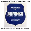 ADT BRINKS Home Security Stickers Window Decals sign For Brinks