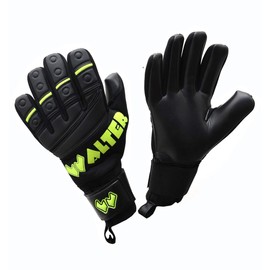 WALTER Professional Goalkeeper Gloves Model G-Tex (9, Black-Yellow Fluo)