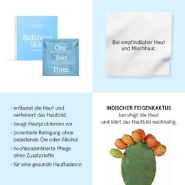 Filabé of Switzerland - Balanced Skin - Facial Care to Prevent Skin Problems and Refine Pores - Pack of 28 Applications - Vegan, 100% Natural Ingredients - Swiss Made