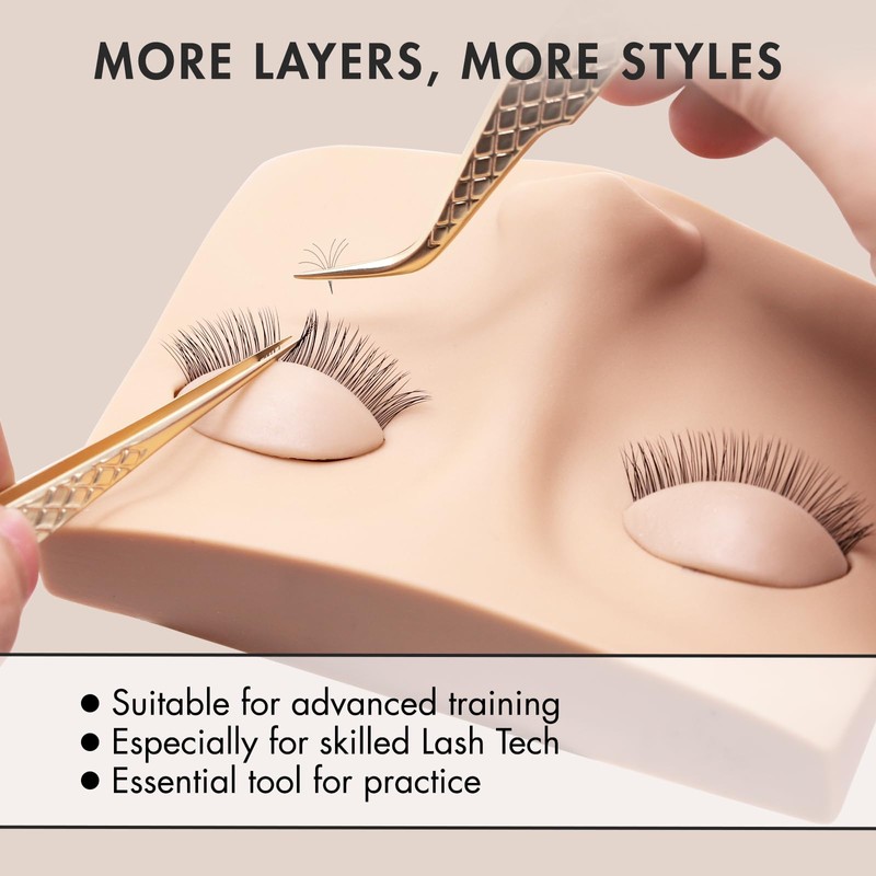 Embagol Double-layer Replacement Eyelids Replaced Eyelids for Lash Extension Practice