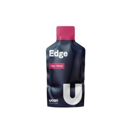 UCAN - Gel Energético Edge, con Carbohidratos de Liberación Lenta, Energía Constante y Fácil de Digerir, Caja con 12 geles de 53 g (Paquete con 12 Geles, Fresa-Plátano)