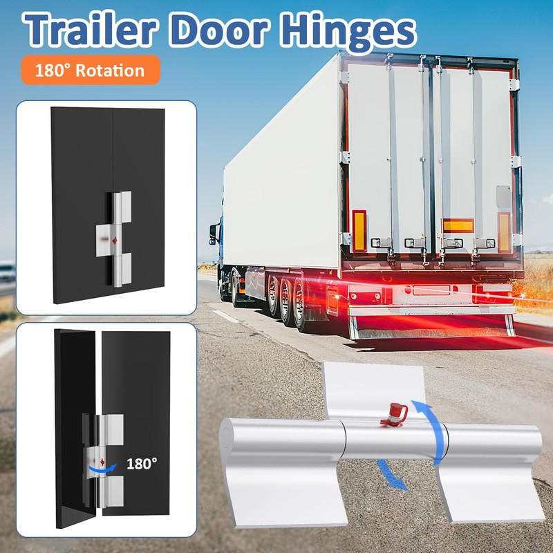 SAQXK 2pcs 9 Inch Aluminum Greaseable Weld on Door Hinges