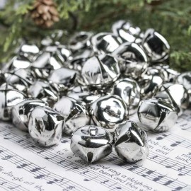 Unbranded Bulk Lot of 144 Silver Metal 1" Jingle Bells for Crafts and Decor