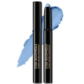 Erinde Blue Matte Eyeshadow Pen, Blue Matt Eyeshadow Stick, Waterproof & Long-Lasting, Cream Shimmer Crayon Eyeliner, Metallic Shimmer Eye Makeup Pen #10 Cornflower Matt