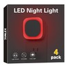 YUNLEX 4 Pack Plug in Dimmable Red Night Light, Auto