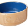 Mason Cash Cane & Blue Lettered Stoneware Cat Bowl, 12