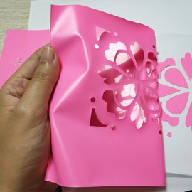 guangyintong Heat Transfer Vinyl Pink HTV Rolls, 12" x 5ft Pink Iron on Vinyl for T Shirts, Glossy Surface Pink HTV Vinyl for All Cutter Machine Easy to Cut & Weed for Heat Vinyl DIY Design