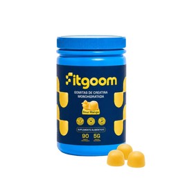Fitgoom Gomitas Creatina Monohidratada Porciones Azúcar Gluten Soporte Cognitivo Físico Fuerza Músculo Enfoque Sabor Sour Mango Fórmula