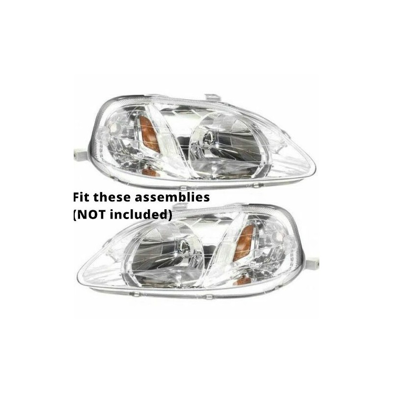 LED Headlight Lamp Headlamp Bulb For 99-2000 Honda Civic,6000K Bright