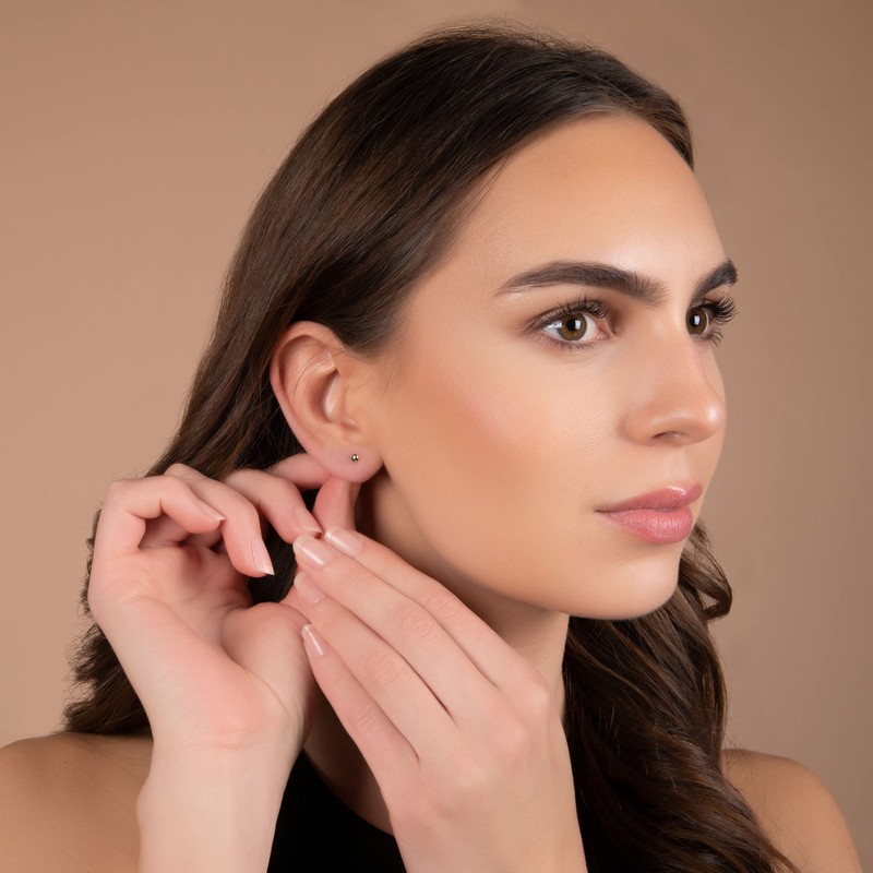 Pori Jewelers Premium 14K Rose Gold 3MM Ball Stud Earrings