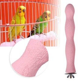 Bird Perches Rough Bird Grinding Perch Bird Cage Perches Stand Stick for Budgie Parakeet Cockatiel Macaw African Grey(L)