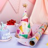 Yarcony Reversible Birthday Wrapping Paper Roll, Pink Gift Wrapping Paper,